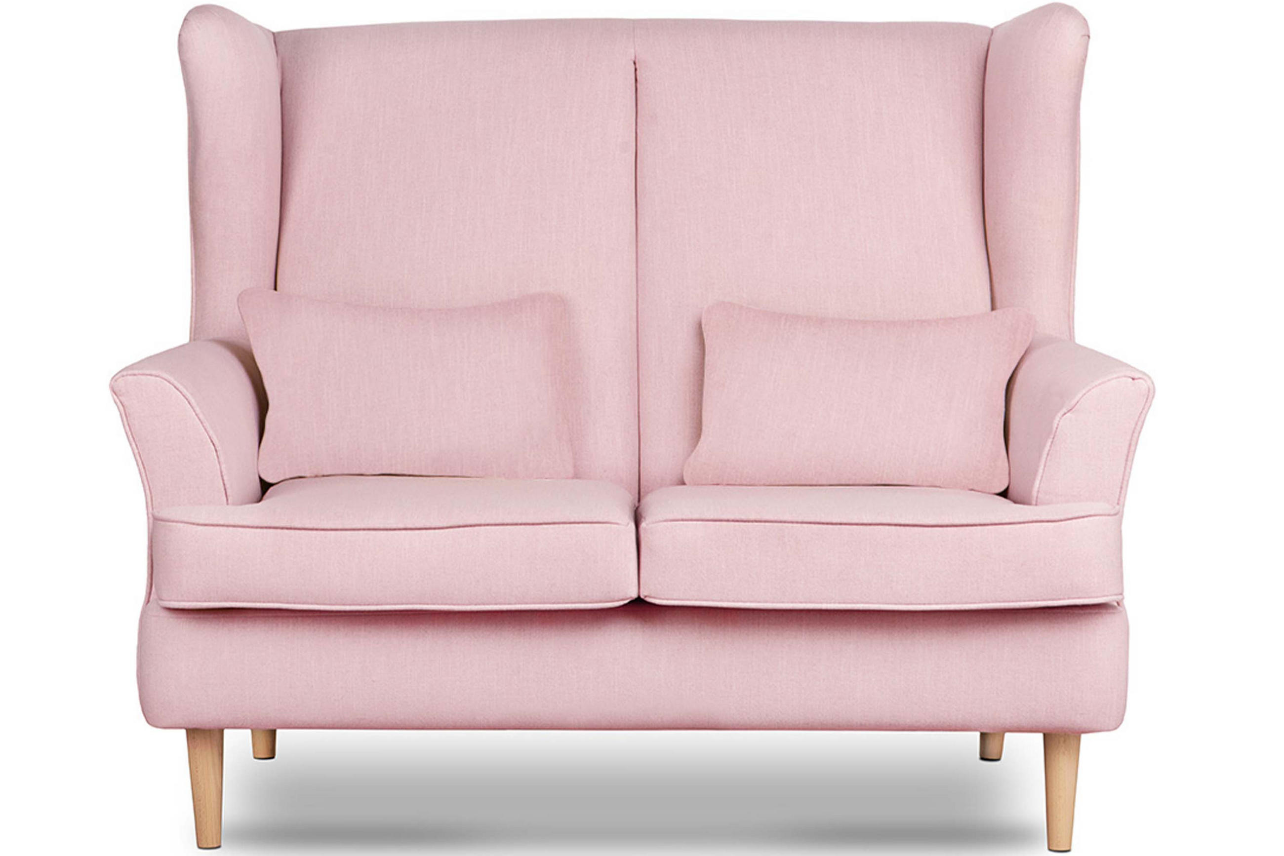 DOPPELSESSEL STRALIS Klassische Stil, Rosa - Pink, Textil (136/106/96cm) - KONSIMO®