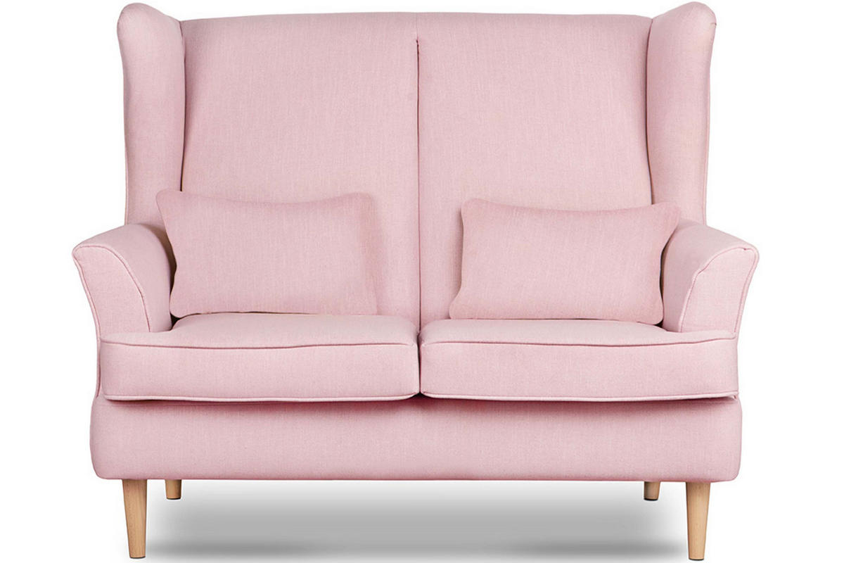 DOPPELSESSEL STRALIS Klassische Stil, Rosa - Pink, Textil (136/106/96cm) - KONSIMO®
