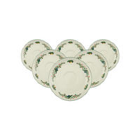 TEEUNTERTASSEN Marieluise Weihnachten weiß-grün ø 13 cm 6er Set - Weiß/Grün, Keramik (13cm) - Seltmann Weiden