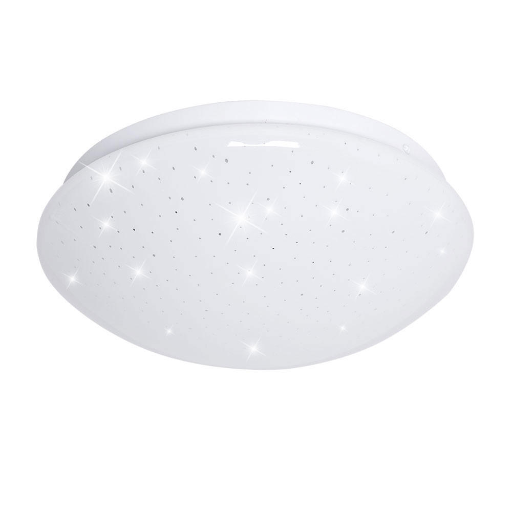 LED DECKENLEUCHTE Weiß mit Sternenhimmel Effekt - Weiß, Metall (21.5/7.8/7.8cm)