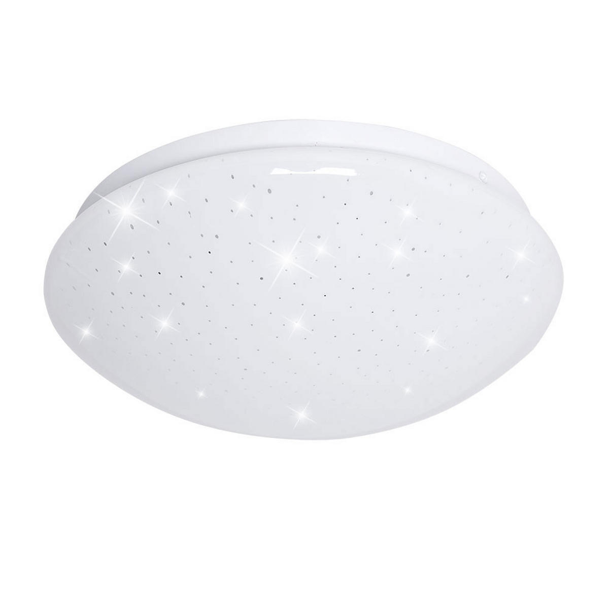 LED DECKENLEUCHTE Weiß mit Sternenhimmel Effekt - Weiß, Metall (21.5/7.8/7.8cm)