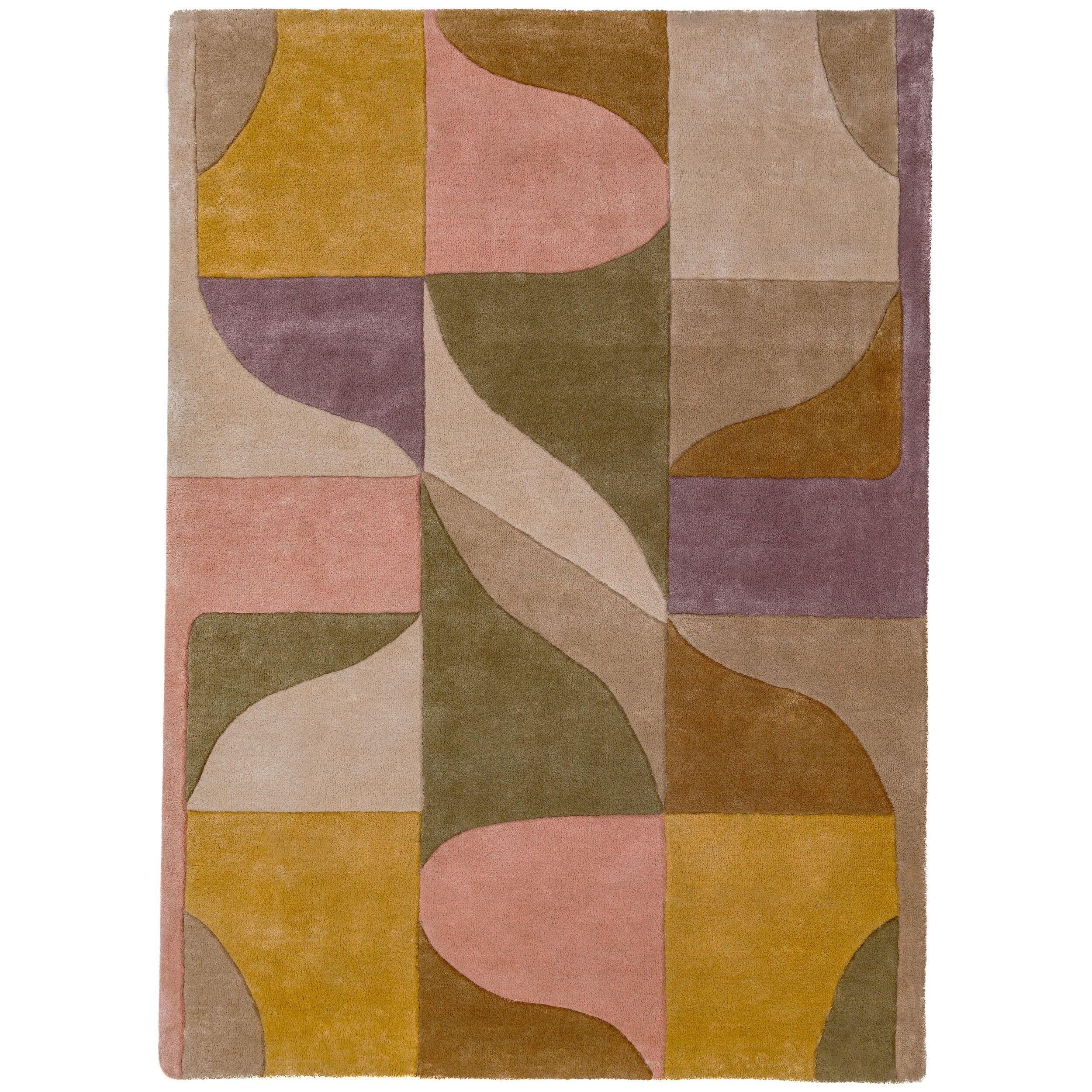 KURZFLORTEPPICH handgetuftet EVENLODE, Bogenformen, Multi, 160 x 230 cm - Multicolor, Textil (160/230cm) - KADIMA DESIGN