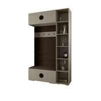 GARDEROBEN-SET 236,7/140/47 - Kaschmir/Schwarz, Holz/Metall (140/236.7/47cm) - Abiks Möbel