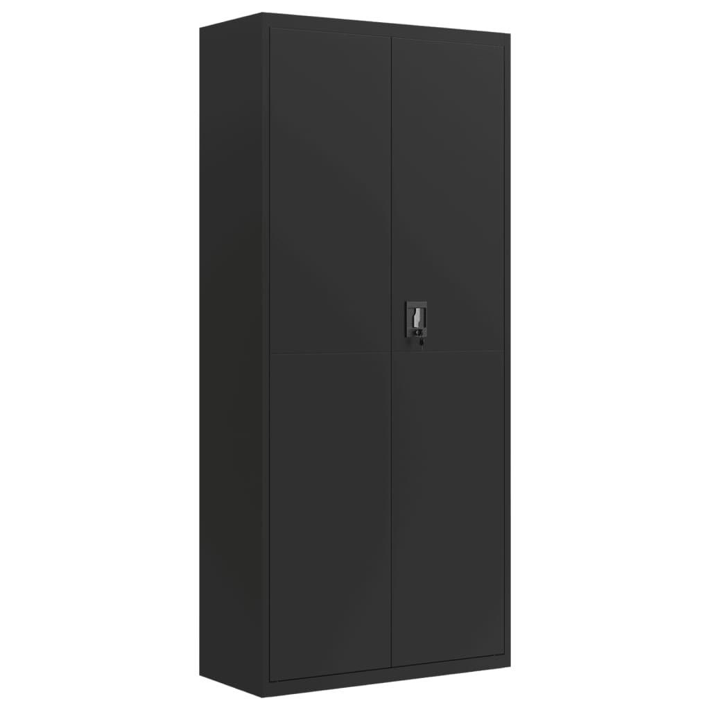 vidaXL Aktenschrank Schwarz 40x200x90 cm