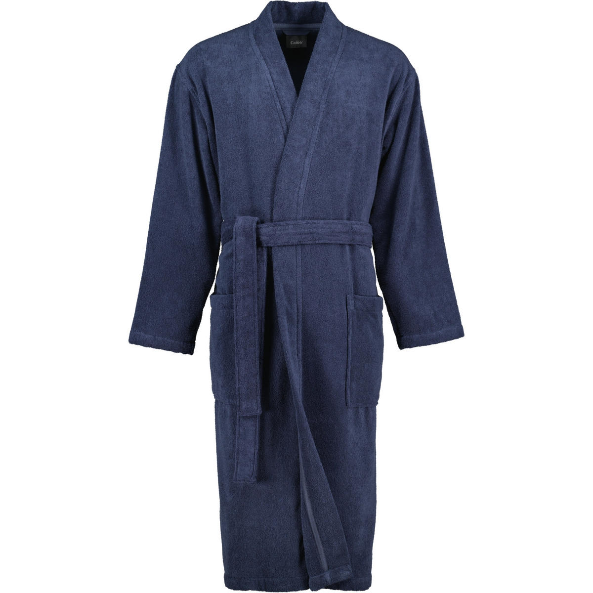 BADEMANTEL HERREN KIMONO UNI 828 BLAU - 17 - Blau, Textil (Snull) - Cawoe