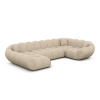 WOHNLANDSCHAFT Liva Beige Kunstleder U-Form XL Links - Beige, Kunststoff (323/70/193cm) - VAROYAL