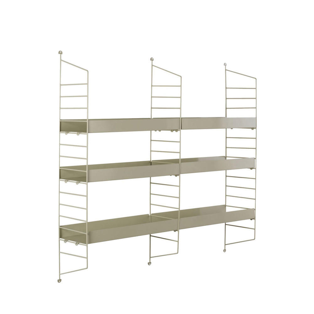 METALL-WANDREGAL L98cm - Oxa - Mol - Graubraun, Metall (98/100/21cm) - Drawer