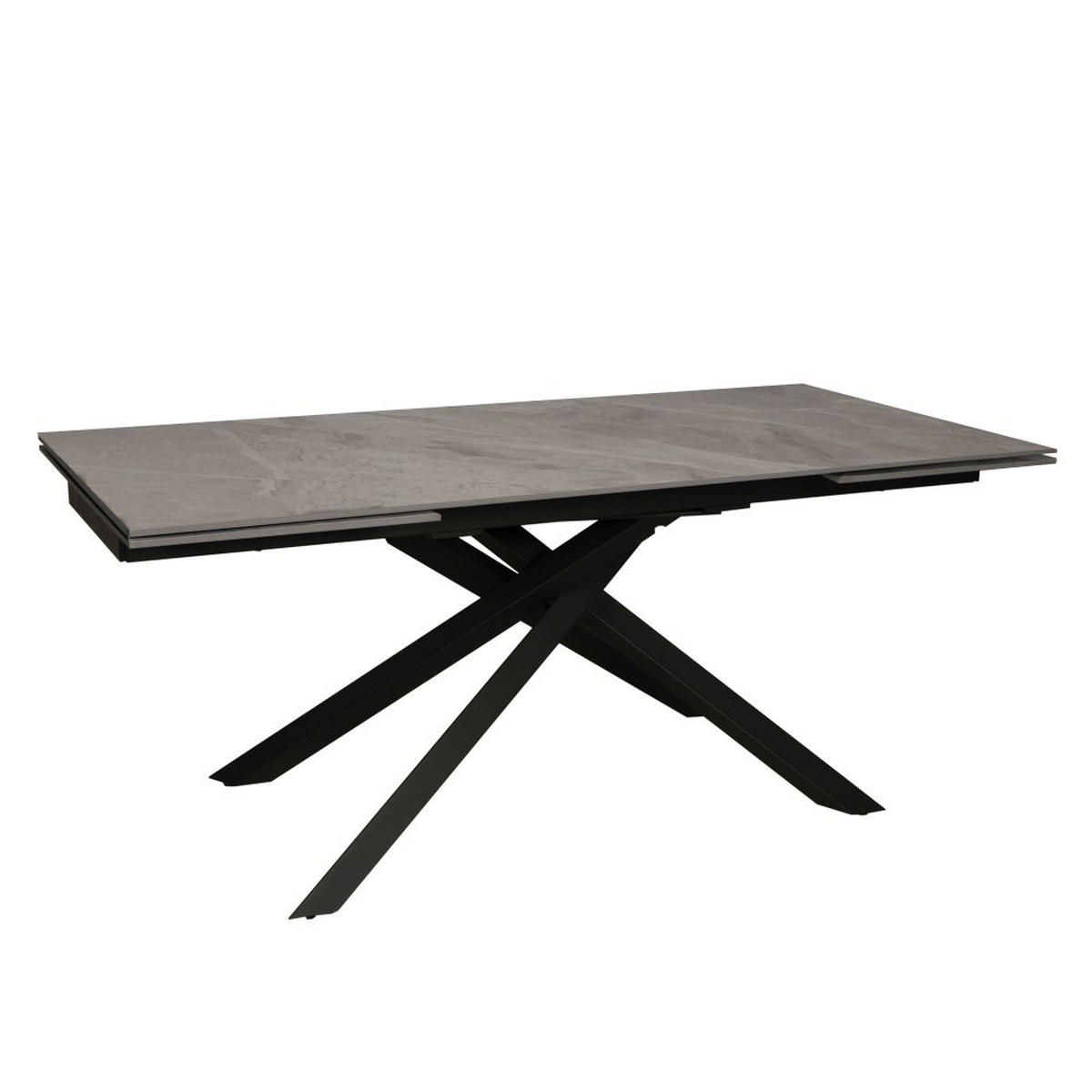 TISCH OSIRIS MIT VERLÄNGERUNGEN / TISCH 180X90CM + 2 VERLÄNGERUNGEN VON 50CM - 12 PERSONEN - GRAU - Grau, Stein (281/91/76cm) - Weber Industries