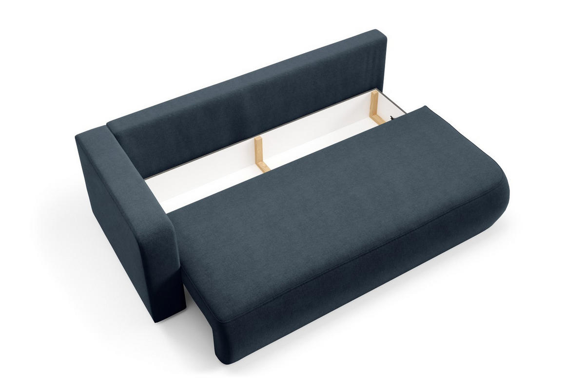 SCHLAFSOFA mit Bettkasten Dunkelblau - Schwarz/Dunkelblau, Holz/Holzwerkstoff (228/82/106cm) - Furnisell