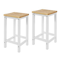 2ER Set KÜCHENSTUHL - Weiß, Holz/Holzwerkstoff (35/61/35cm) - SoBuy