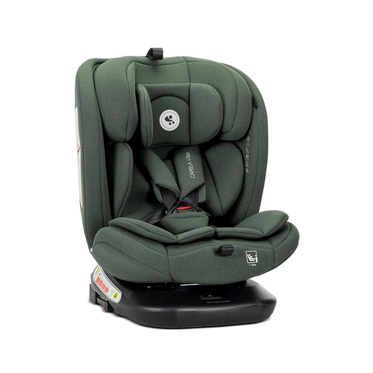 KINDERSITZ Capella 40 - 150cm grün Isofix Kopfkissen Kopfstütze verstellbar - Grün, Kunststoff (46/59/50cm) - Lorelli