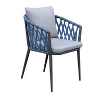 STAPELSTUHL Vienna, Rope, Aluminium, Anthrazit-Blau - Blau/Grau, Metall (45/80/60cm) - dasmöbelwerk