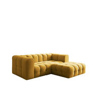 ECKSOFA Solvie Xs In Tiffani - Gelb, Holzwerkstoff/Textil (239/193cm) - Fun Möbel