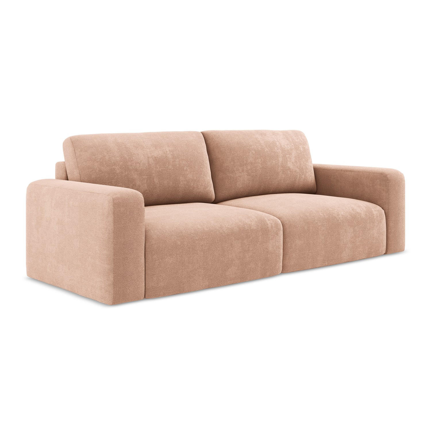 3-SITZER SOFA mit Schlaffunktion Chenille Stoff Pink - Pink/Koralle, Kunststoff/Textil (244/79/102cm) - LaMiaSofa