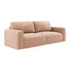 3-SITZER SOFA mit Schlaffunktion Chenille Stoff Pink - Pink/Koralle, Kunststoff/Textil (244/79/102cm) - LaMiaSofa