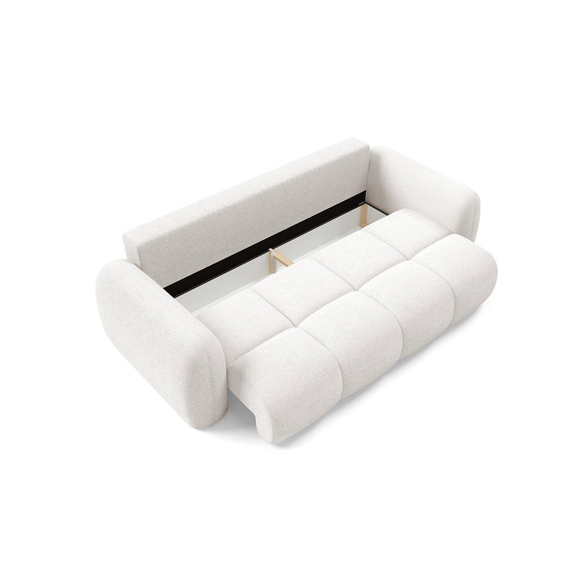 SOFA Livio 3 Sitzplätze Gebrochenes Weiß - Weiß, Holz (270/95/121cm) - Petits-meubles