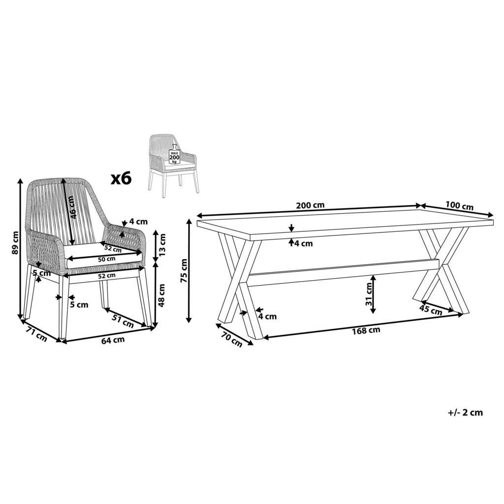Thumbnail - Beliani Gartenmöbel, Grau, Beige, Hellbraun, Stein, 6-Sitzer, Loungemöbel, Loungemöbel-Sets