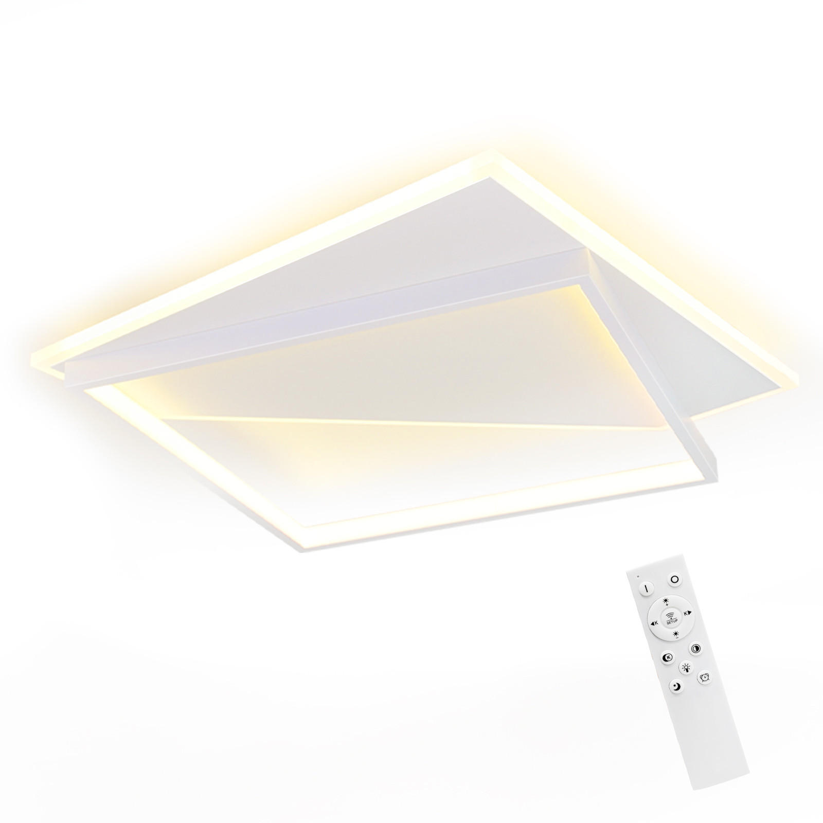 LED-DECKENLEUCHTE Alexander 48/48/6 cm - Weiß, Metall (48/48/6cm) - Nettlife