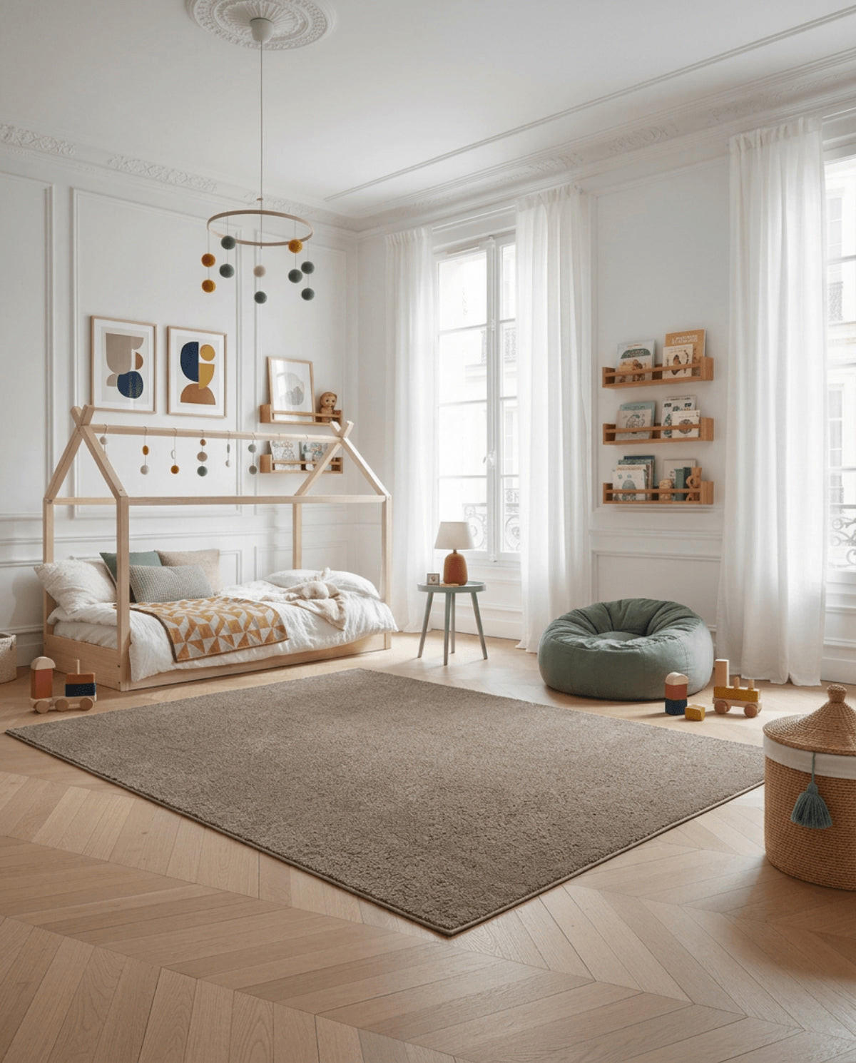 TEPPICH, Zeitgenössischer im Lammfell-Look taupe - Taupe, Textil (160/230cm) - AFK Living