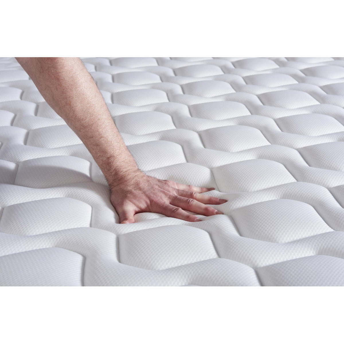 MATRATZE Actiflex pur Taschenfederkern 160 x 210 cm h3 - Weiß, Textil (160/210cm) - ACTISOM