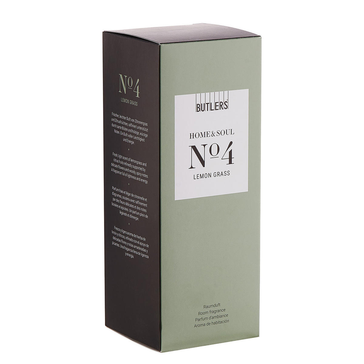 RAUMDUFT Home & Soul Lemongrass - Transparent, Glas/Naturmaterialen (5/19/5cm) - Butlers