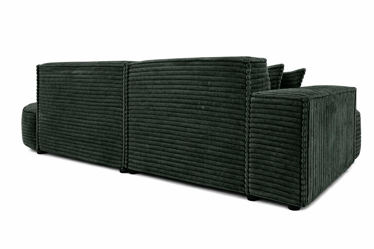 ECKSOFA L-Form, Cordstoff Velo, Grün, Links, Modena Studio - Grün, Holz (236/165cm) - Kaiser Möbel