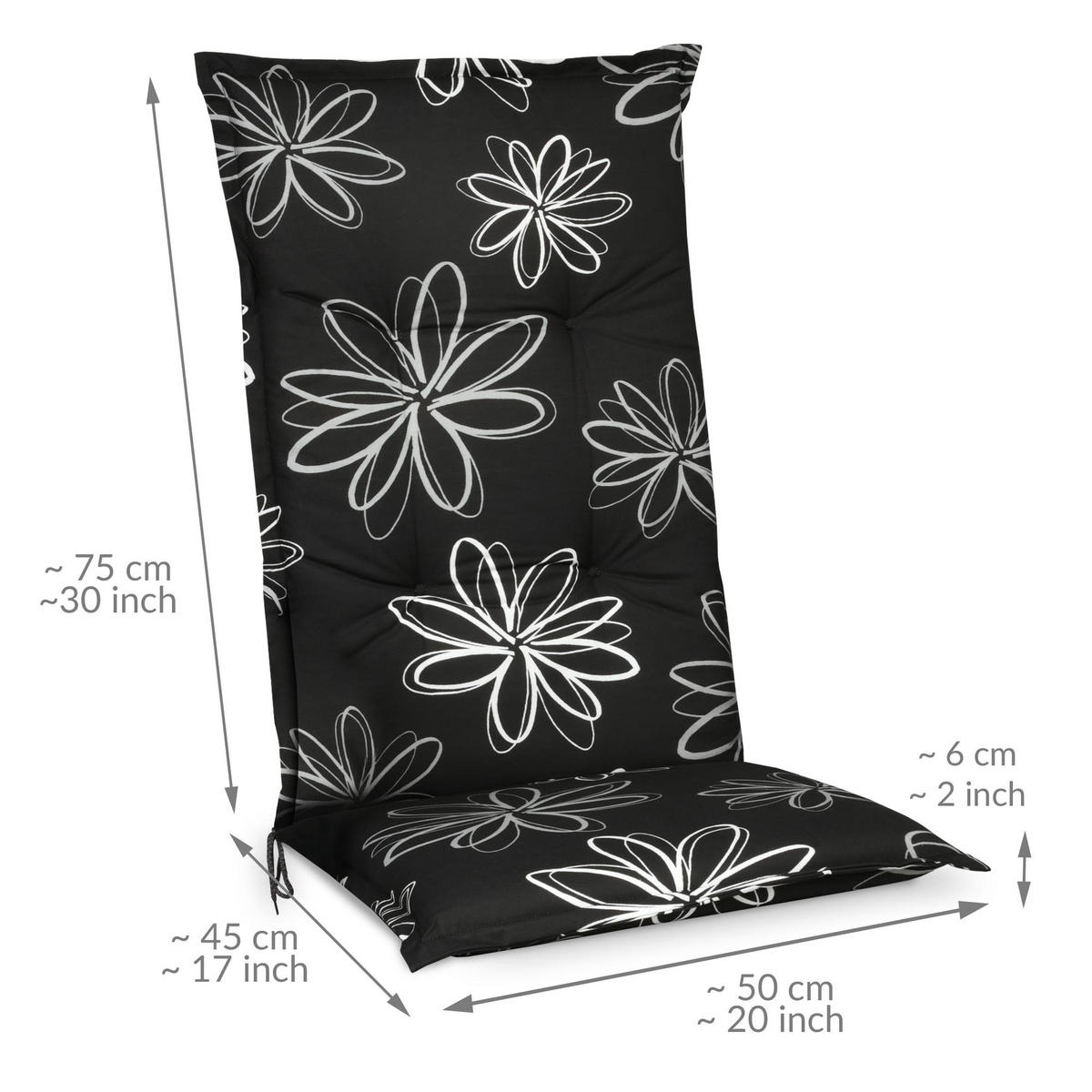 HOCHLEHNERAUFLAGE Flores 120/50/6cm Ornamente 4tlg - Multicolor, Textil (50/6/120cm) - Beautissu 