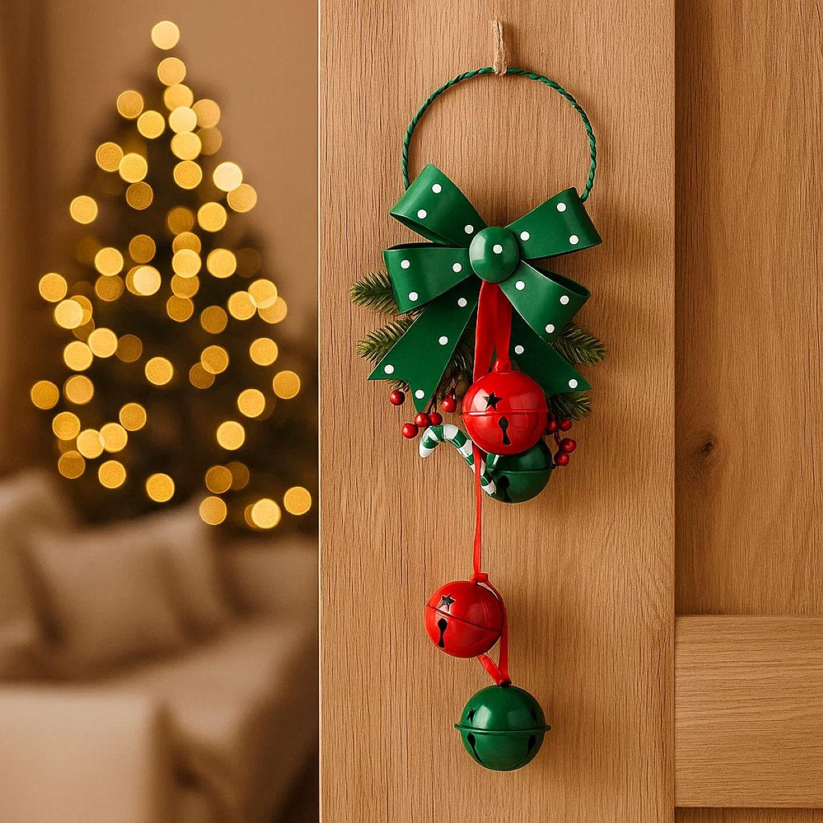 WEIHNACHTSDEKO Metallglöckchen 29 cm - Grün, Metall (11.6/29/10.8cm) - Home Styling Collection