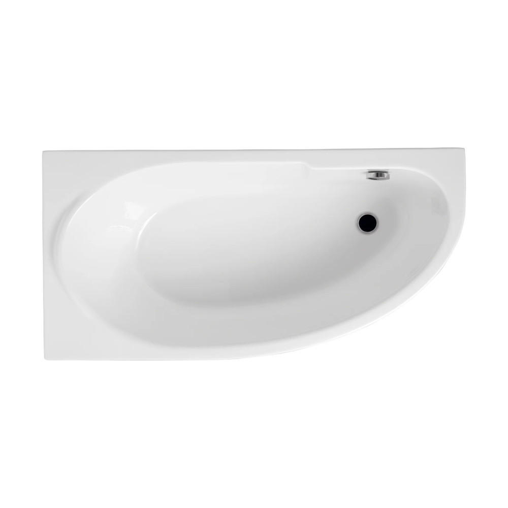 BADEWANNE Eckwanne MIKI 140/70 Links mit Schürze Ablauf Füße - Weiß, Kunststoff (70/55.5/140cm) - bad land