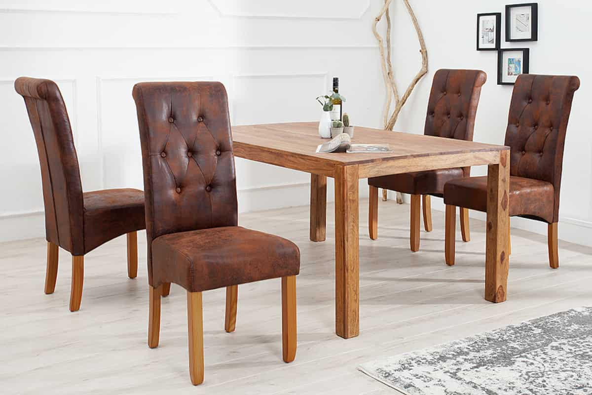 STUHL CASA Microfaser Braun 110 cm - Braun, Holz/Textil (45/110/50cm) - riess-ambiente