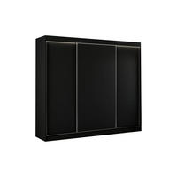 SCHIEBETÜRENSCHRANK BERGA - Schwarz, Holzwerkstoff (250/215/61cm) - Meblini