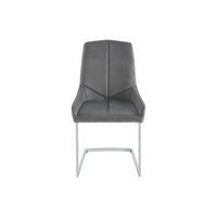 STUHL - 53 cm x 58 cm - Stoff, Samt - Grau - BERLONA - Grau, Textil (53/96/58cm) - Vente-Unique