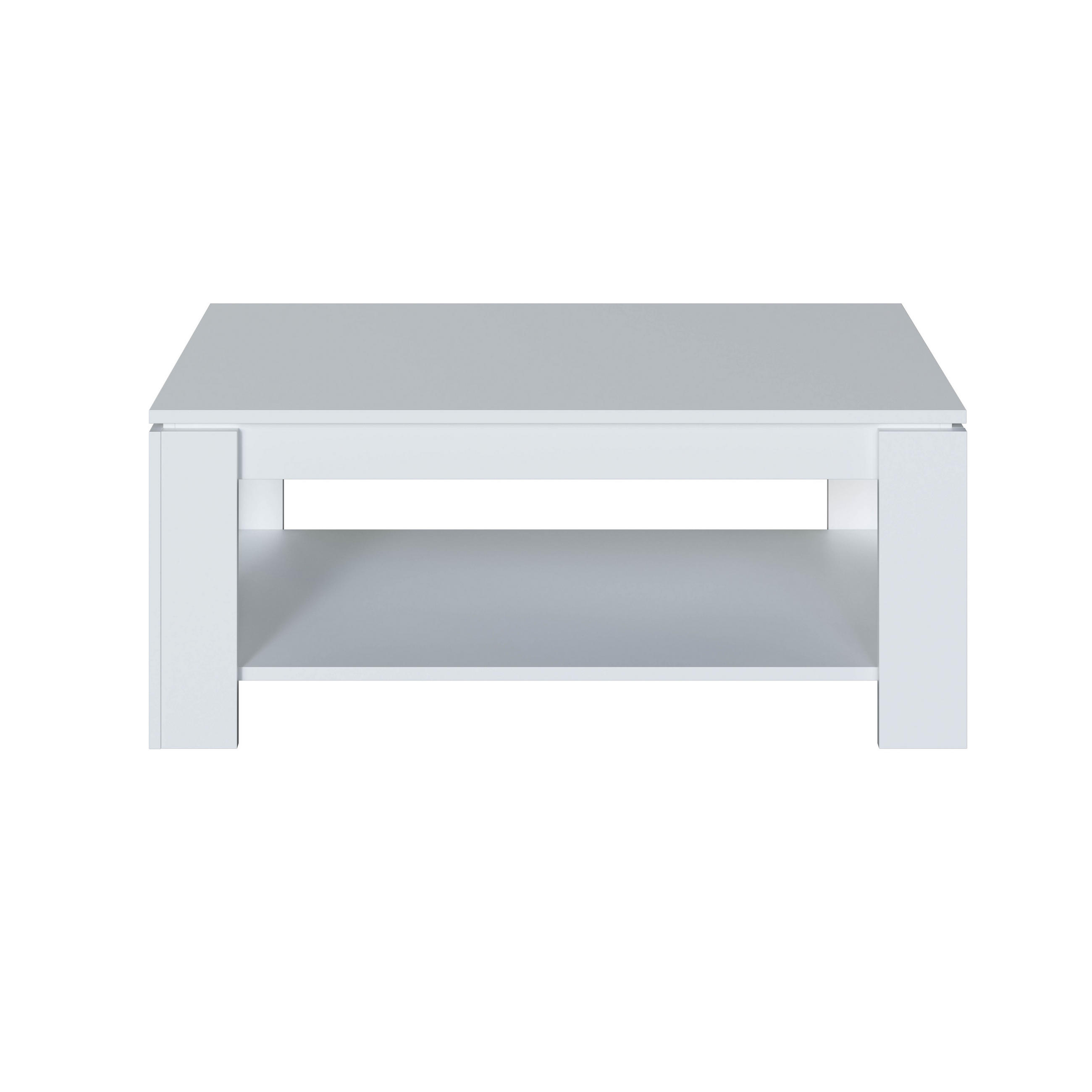 COUCHTISCH mit hochklappbarer Tischplatte L102 cm - Ambit - Weiß, Holzwerkstoff (102/50/43cm) - Calicosy