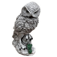STEINFIGUR Eule Schleiereule frostfest massiv - Grau, Stein (15/32/21cm) - stoneandstyle