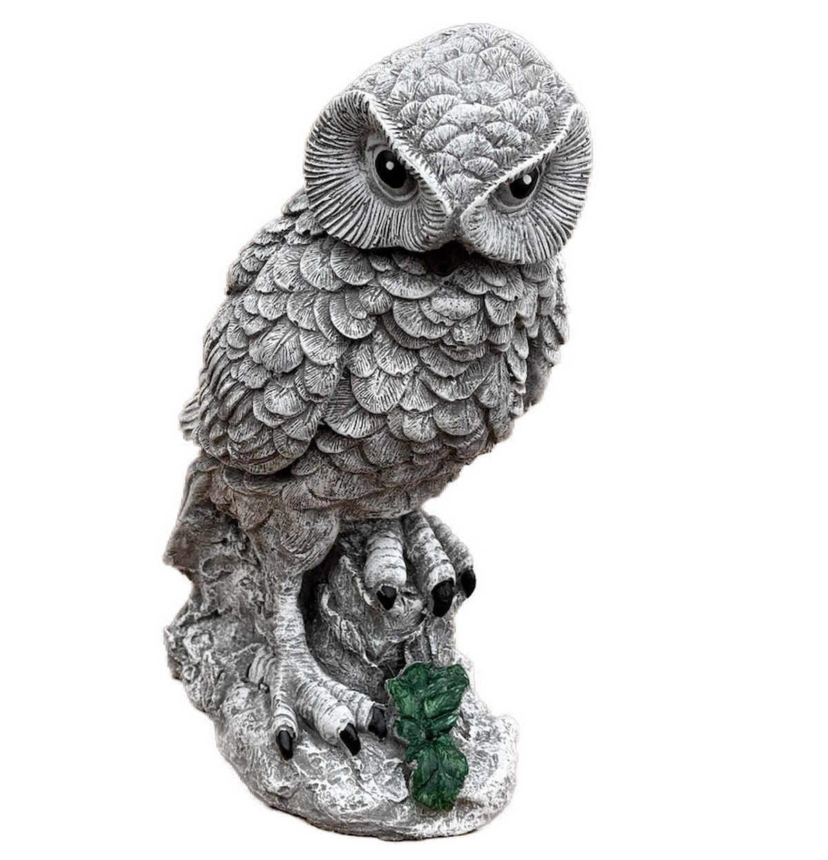 STEINFIGUR Eule Schleiereule frostfest massiv - Grau, Stein (15/32/21cm) - stoneandstyle