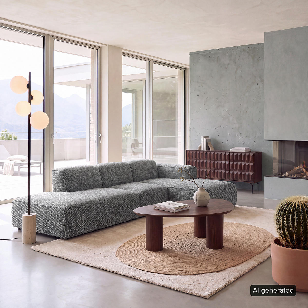 ECKSOFA mit Chaiselongue - Schwarz/Grau, Kunststoff/Textil (290/173cm) - home24