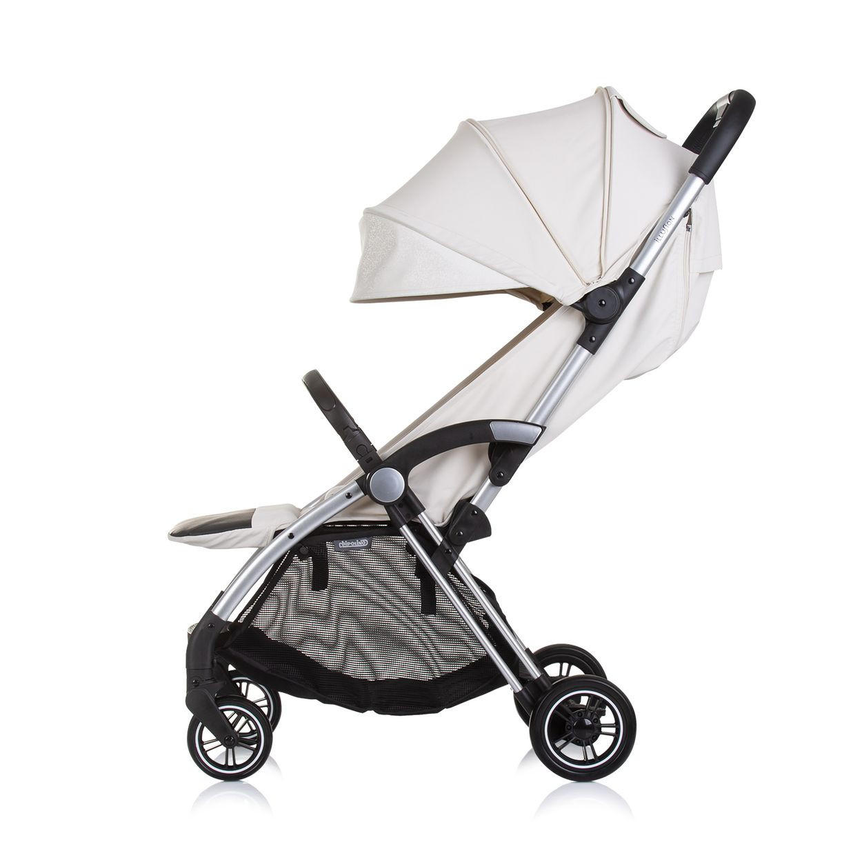 BUGGY Illusion beige klappbar, verstellbare Fußstütze, Federung, Korb - Beige, Metall (67/40/102cm) - Chipolino