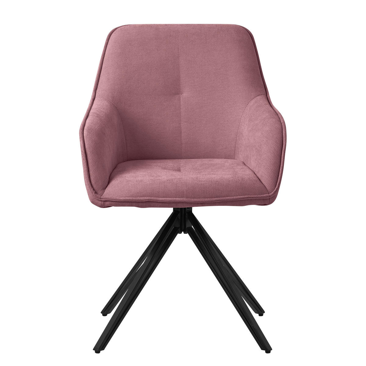 ESSZIMMERSTUHL 2er Set altrosa - Pink, Textil (61/84.5/57cm) - ML-DESIGN
