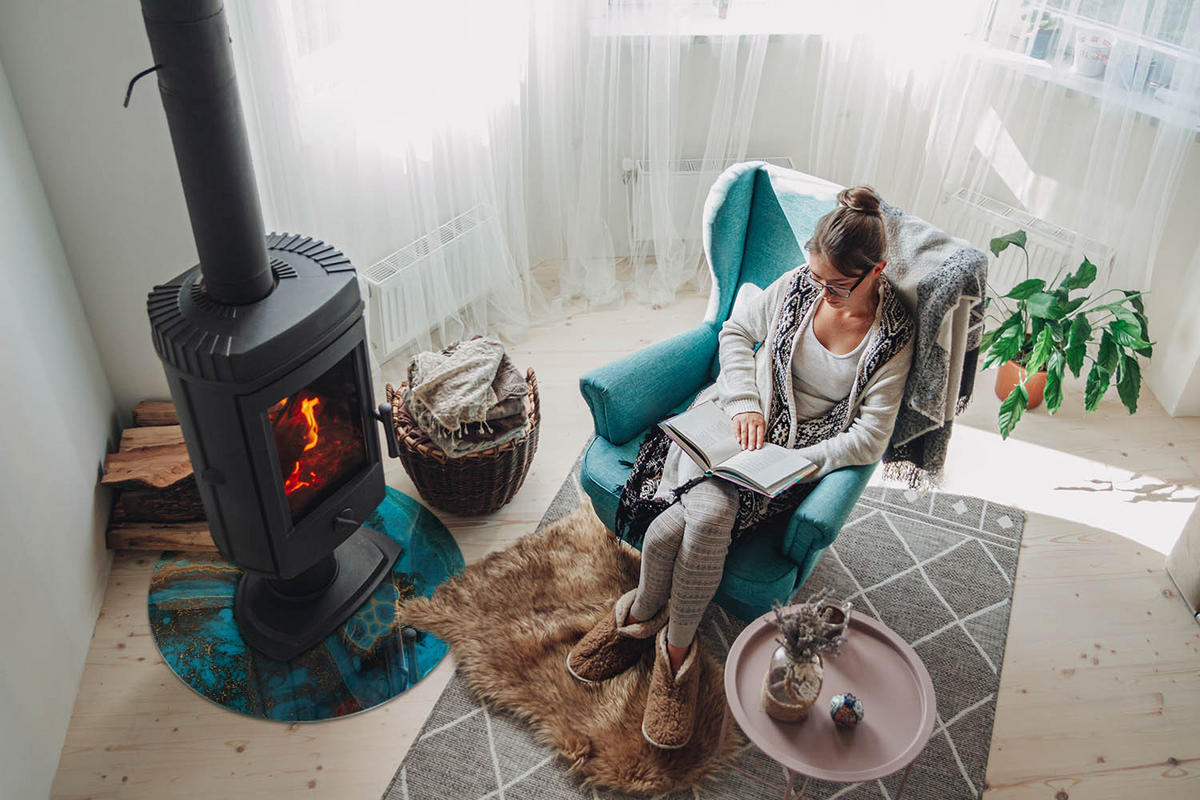 GLASPLATTE für Kamin Ø 60 cm Türkis - Türkis, Glas (60/60/0.4cm) - ArtPrintCave