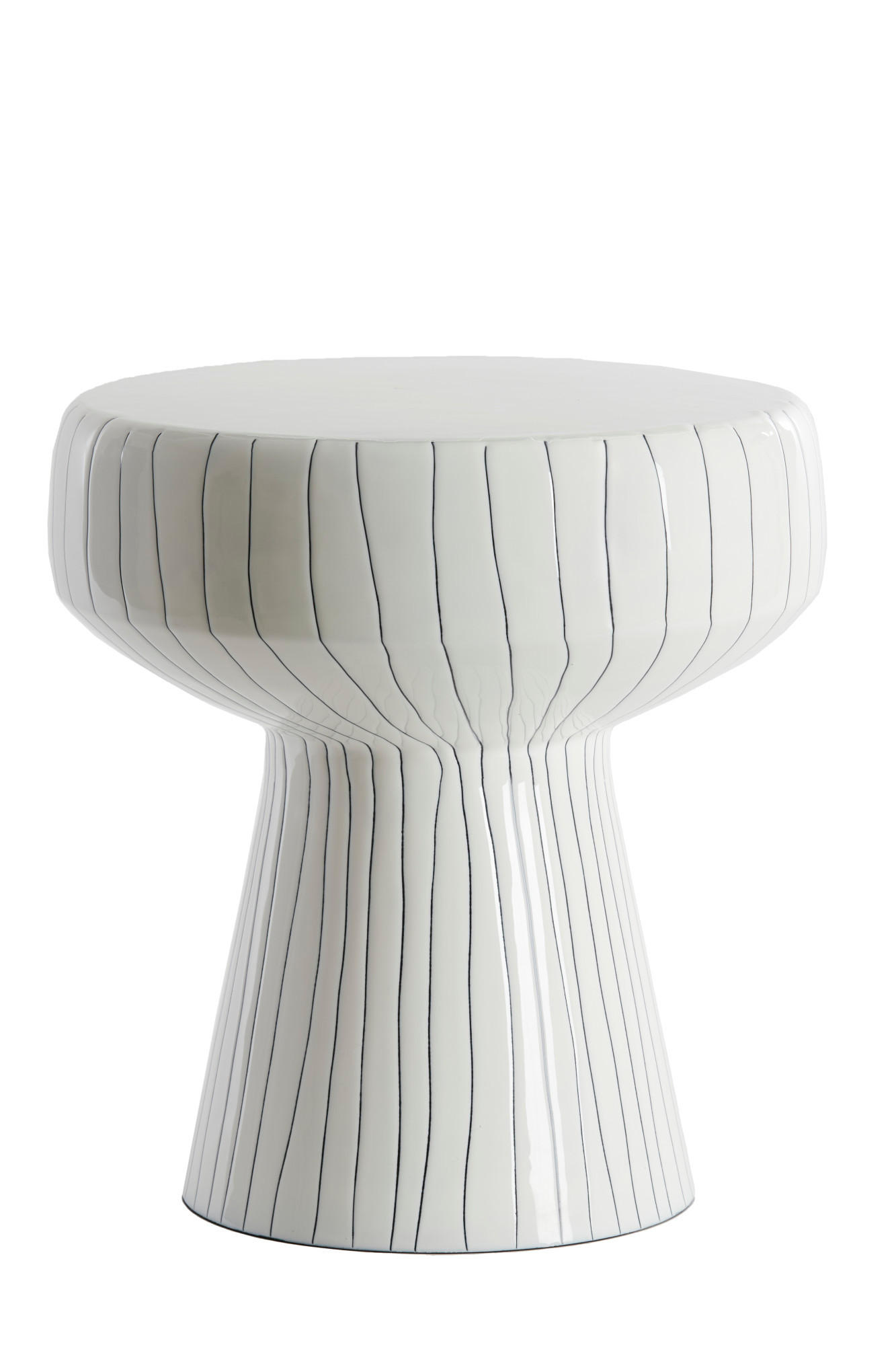 BEISTELLTISCH Dakwa Weiß Ø38/42 cm - Weiß, Metall (38/38/42cm) - Light & Living