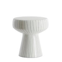 BEISTELLTISCH Dakwa Weiß Ø38/42 cm - Weiß, Metall (38/38/42cm) - Light & Living
