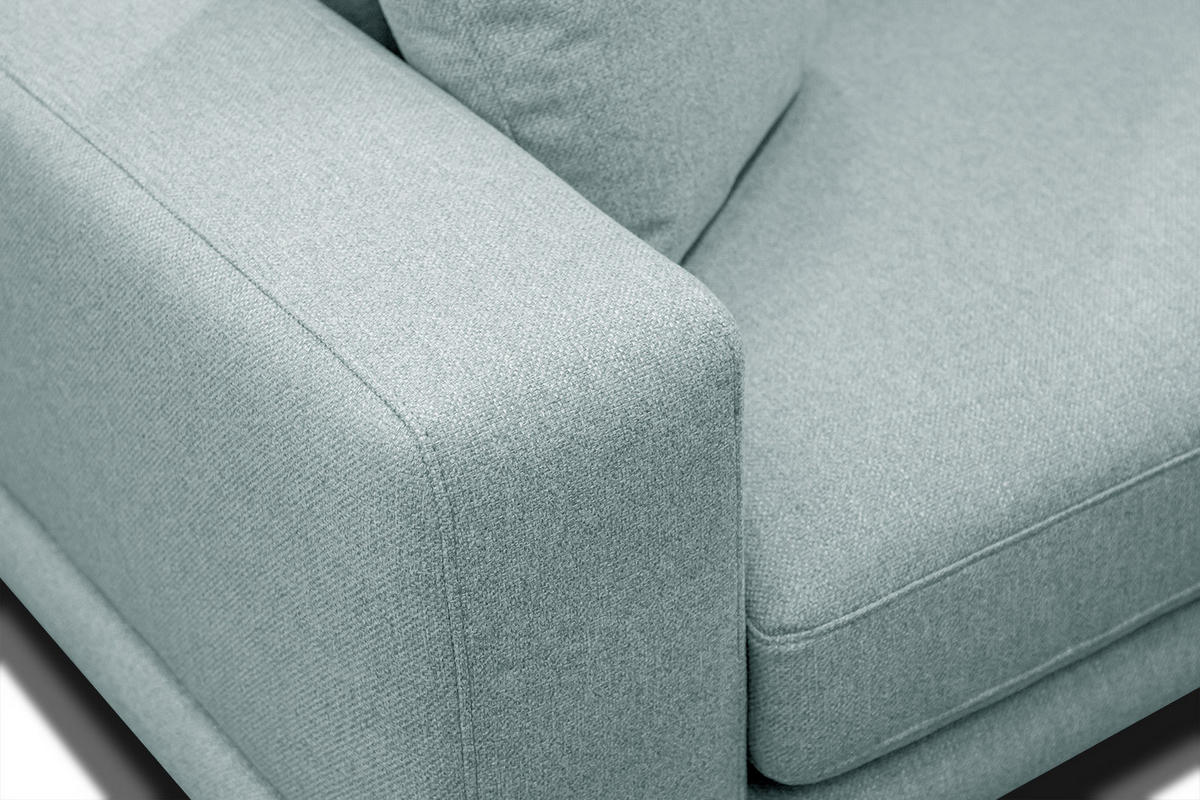 SOFA MEDIOLANE 2,5-Sitzer, mint - Mintgrün, Holzwerkstoff/Textil (203/87/96cm) - Courtois Laville