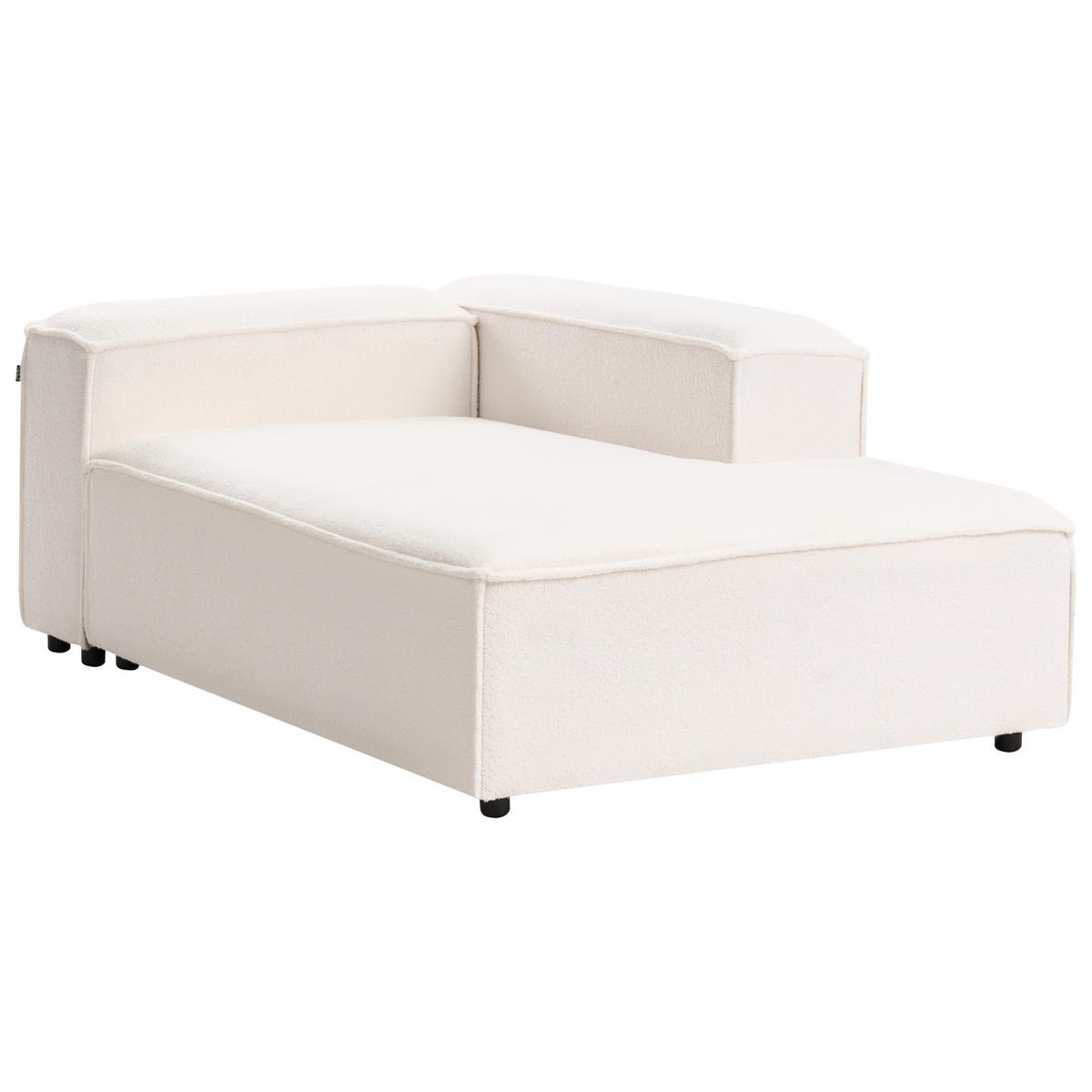 ECKSOFA Modul 4-Sitzer Bouclé Cremeweiß linksseitig Ardal - Creme, Textil (326/180cm) - Beliani