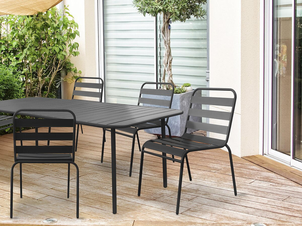 Thumbnail - Habitat Garten Gartensessel, Grau, Metall, 55x84x59 cm, Gartenmöbel, Gartenstühle, Gartenstühle