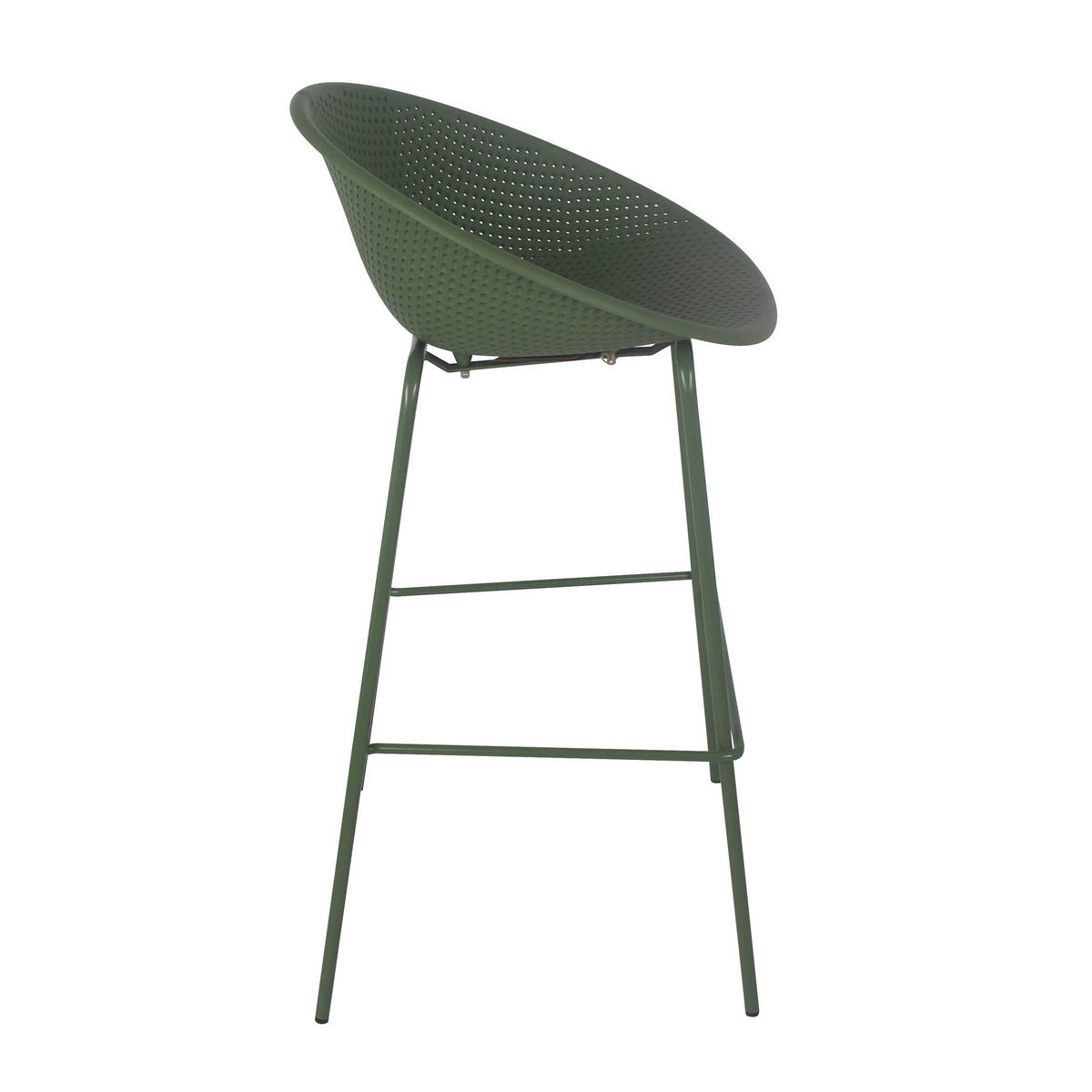 GARTENSTUHL 4-tlg., Grün - Grün, Kunststoff (49/50cm) - Oviala