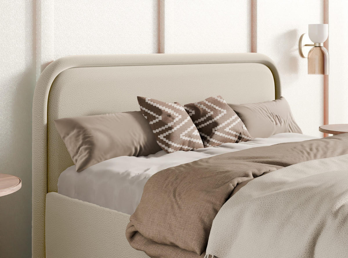 POLSTERBETT Juko 140x200 cm, Beige - Beige, Textil (140/200cm) - Fedve