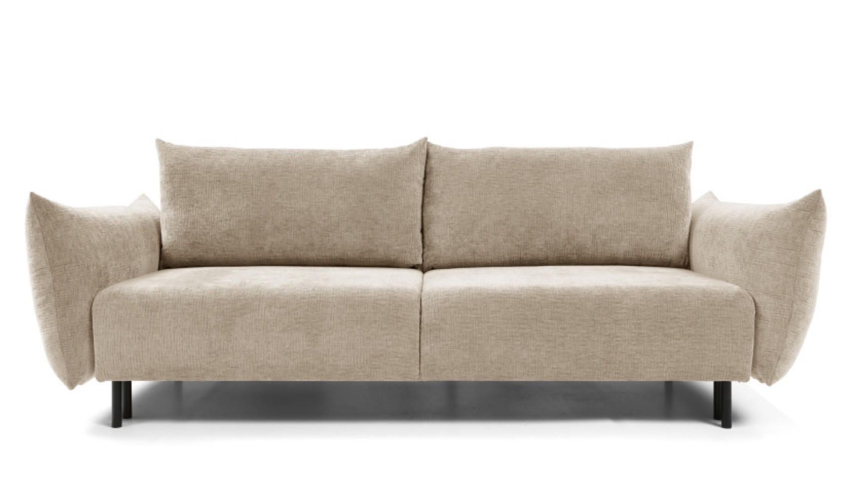 SOFA Dunkelbeige ADA Mit Schlaffunktion Und Bettkasten Chenille Stoff - Dunkelbraun/Beige, Textil (240/90/108cm) - Sepro Meble