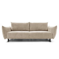 SOFA Dunkelbeige ADA Mit Schlaffunktion Und Bettkasten Chenille Stoff - Dunkelbraun/Beige, Textil (240/90/108cm) - Sepro Meble