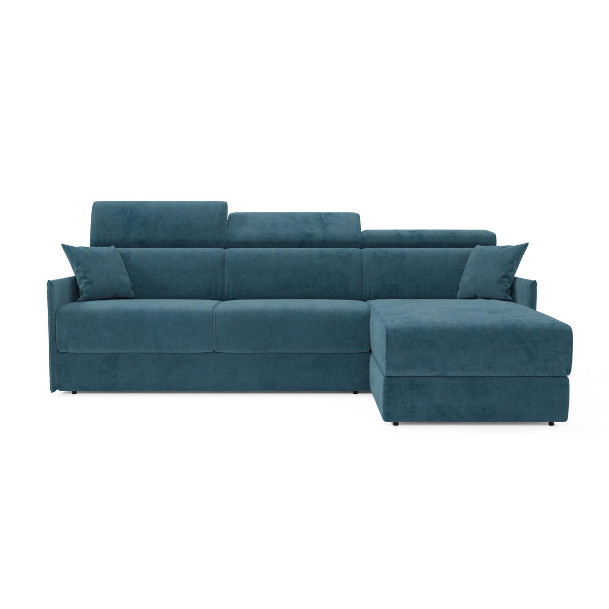 ECKSOFA Miryam - Petrol, Metall (252/98cm) - Divani.store