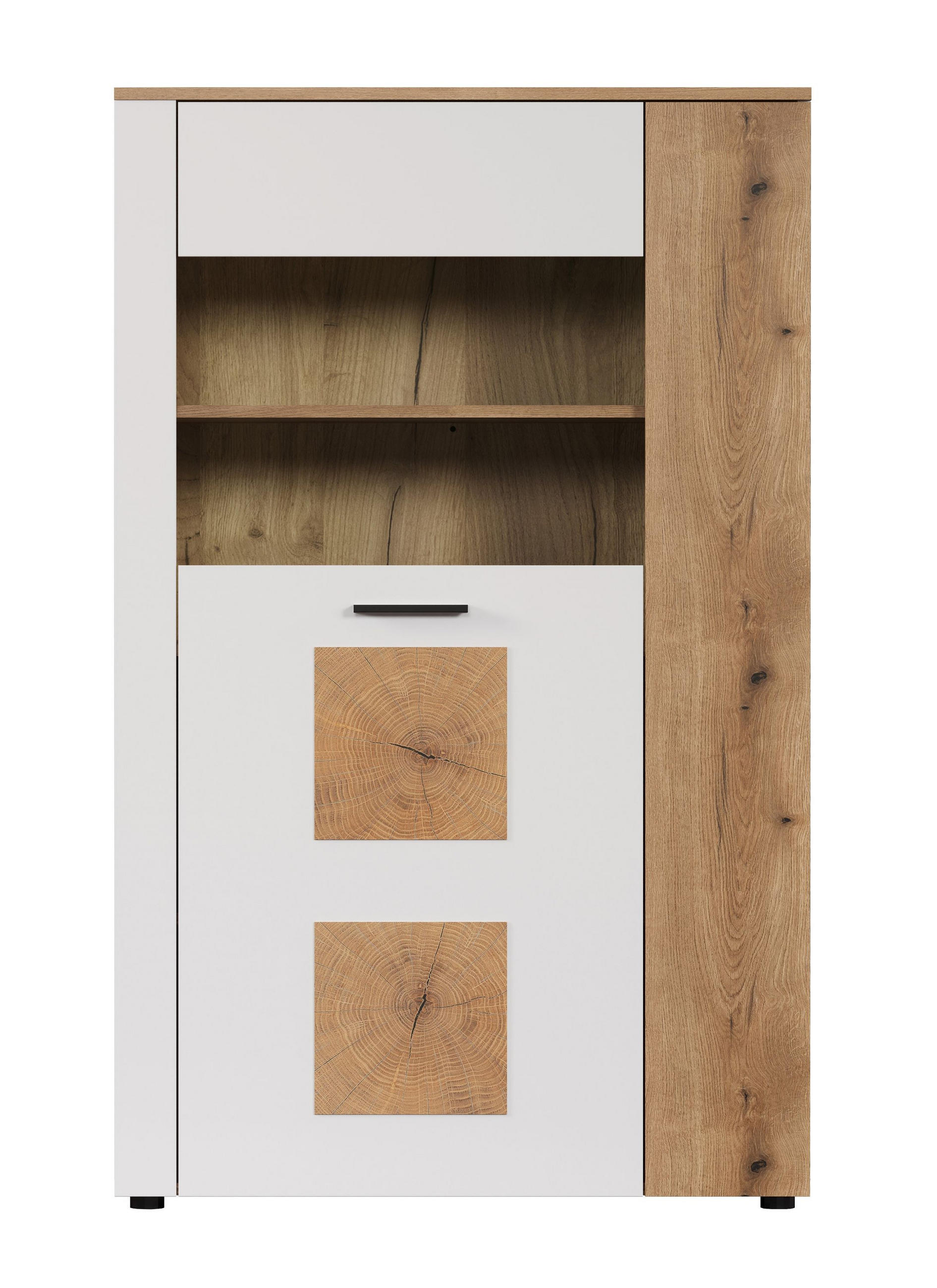 VITRINE Vitoria Weiß - Weiß, Holzwerkstoff (90/146/42cm) - Trendteam